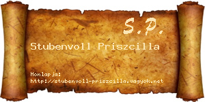 Stubenvoll Priszcilla névjegykártya
